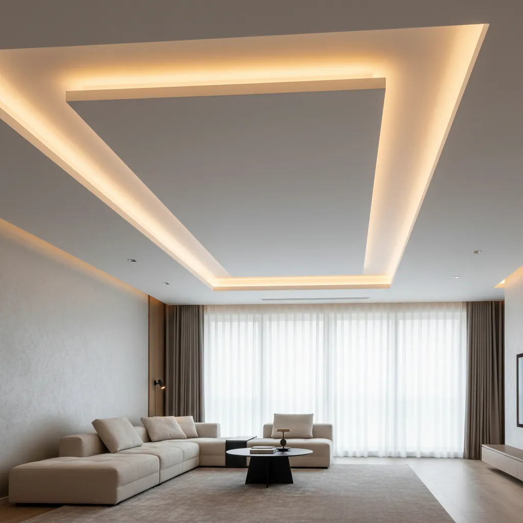 Techo con iluminación LED indirecta perimetral