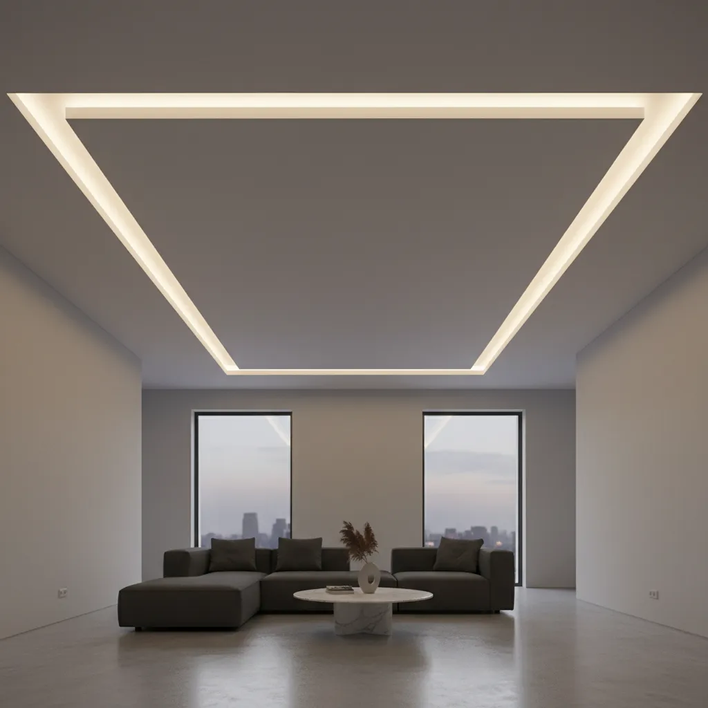 Iluminación LED indirecta en techo moderno