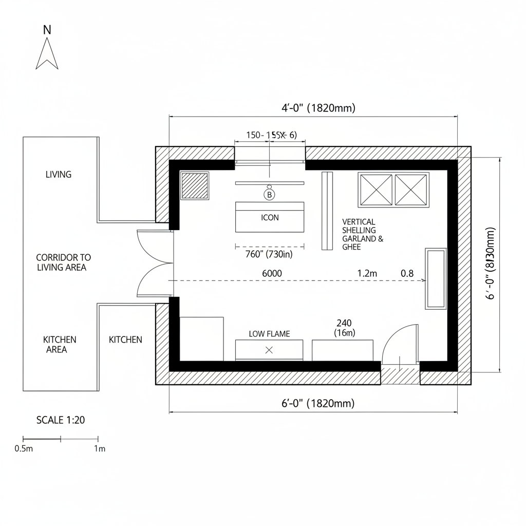 Small Home, No Pooja Space? Simple Hindu Temple Floor Plan