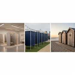 Temporary Changing Rooms in Retail, Events, and Beaches