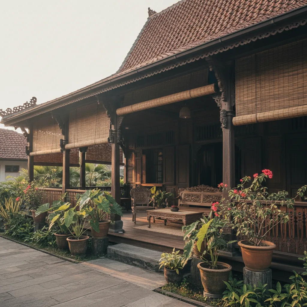 Teras luas pada rumah kebaya Betawi