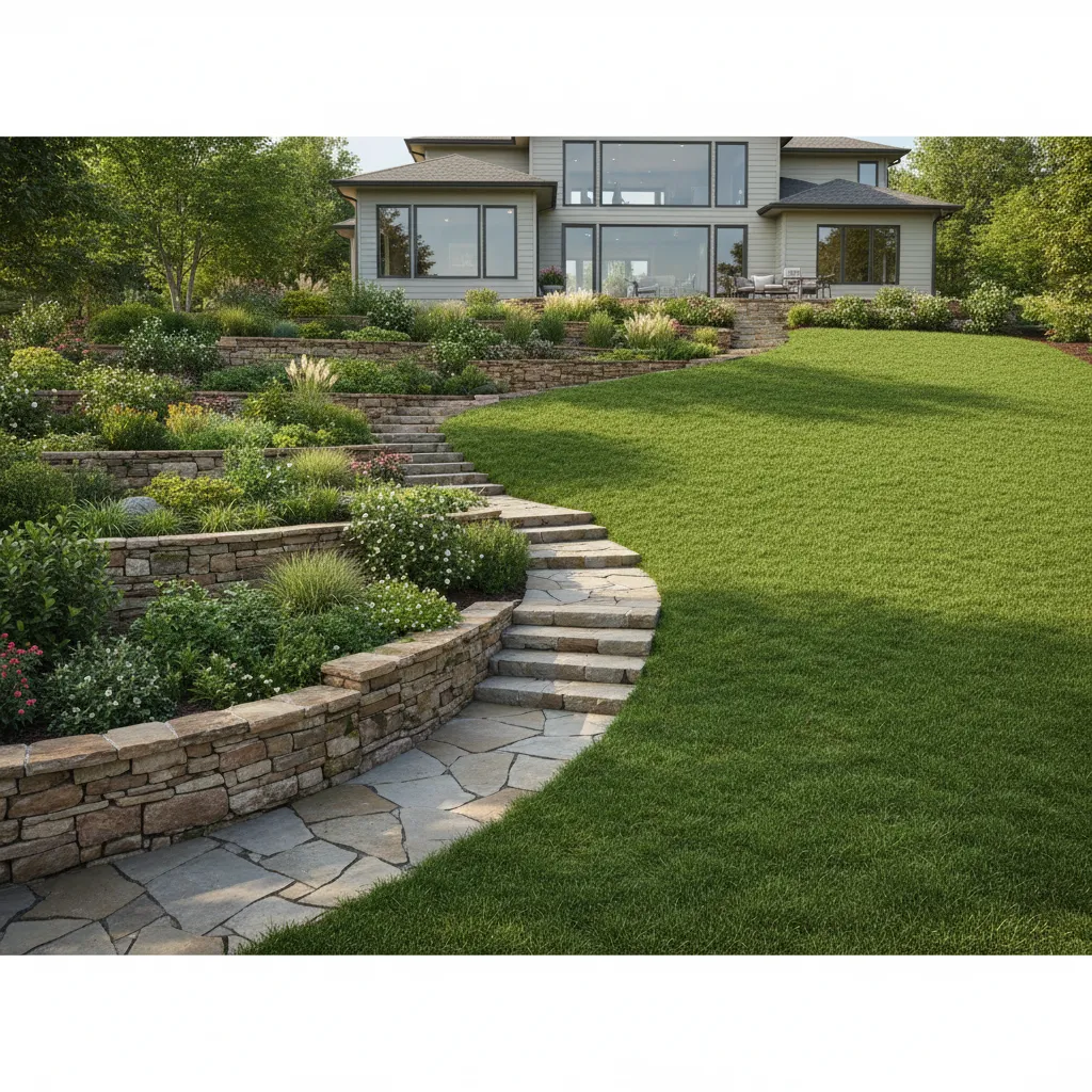 Terracing vs Groundcover for Gentle Slope Landscaping
