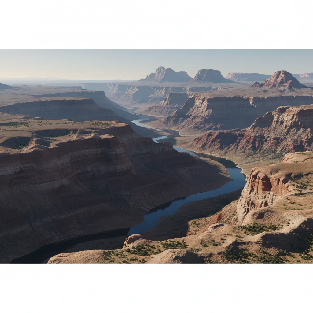 artist sculpted terrain with dramatic cliffs and valleys