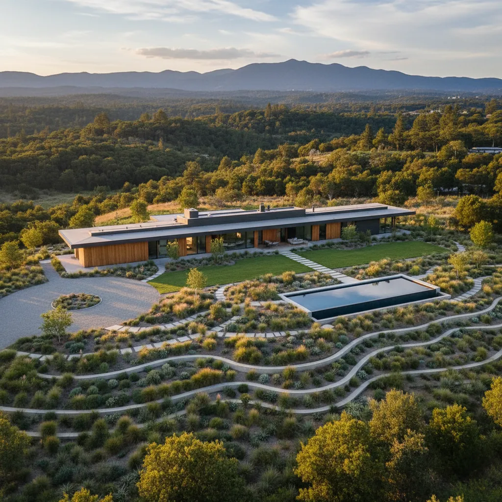 Terreno amplio con casa moderna de una planta