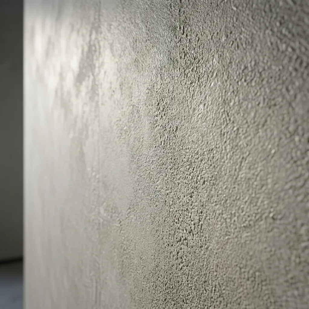 detalle de textura en pared con revestimiento decorativo reforzado con fibra de vidrio