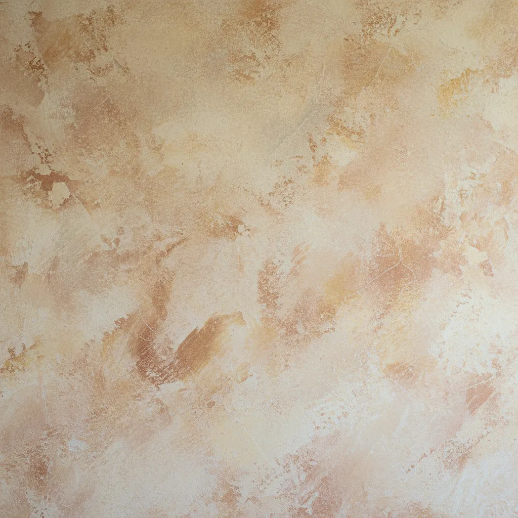 Detalle de pared rústica con pintura a la cal y textura natural