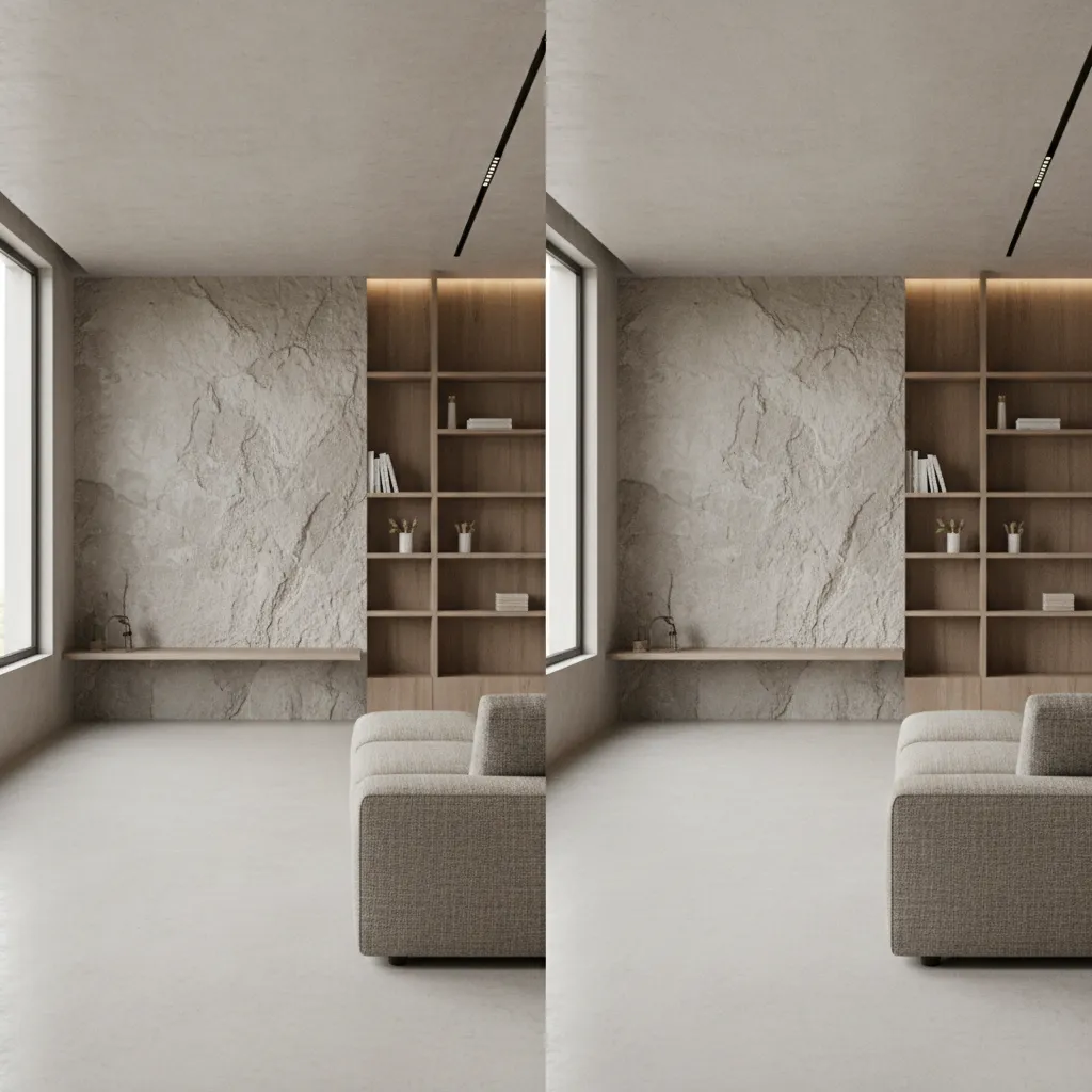 Comparison of high resolution and optimized texture usage in 3D scene
