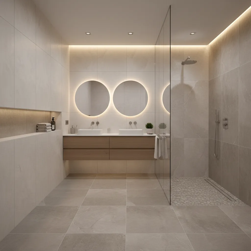 textured matte bathroom floor tiles with walk in shower