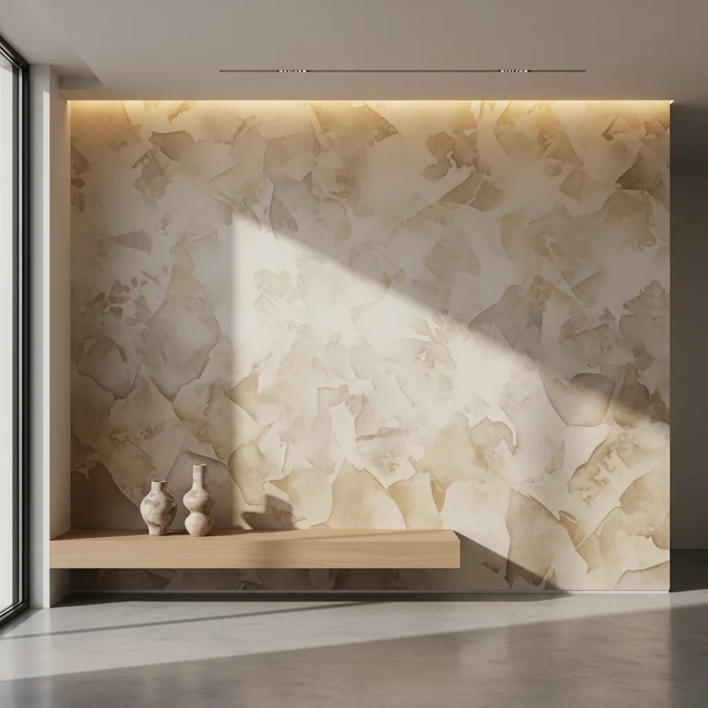 textured wall illuminated with directional lighting showing depth