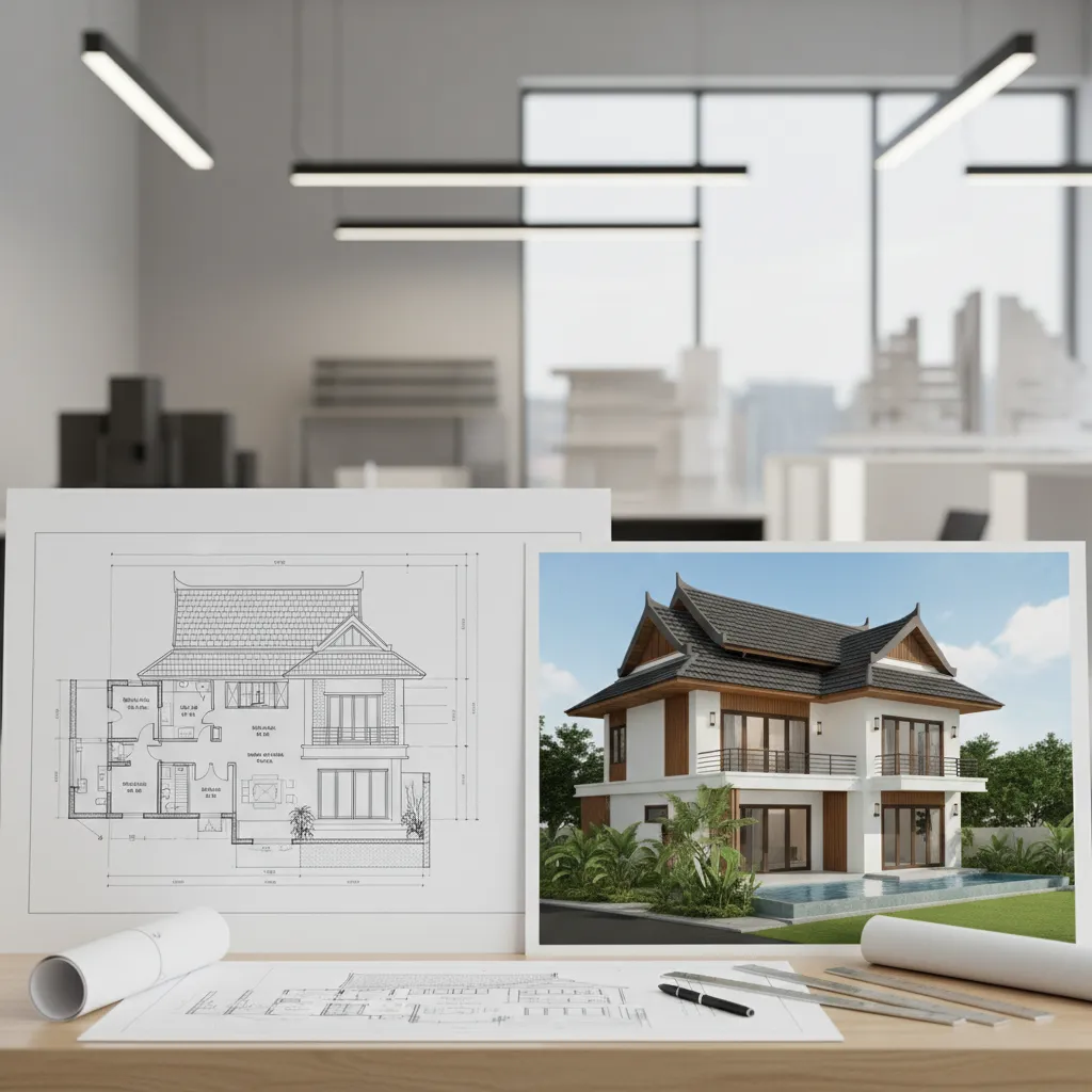 Bản Vẽ Thiết Kế Nhà Mái Thái 2 Tầng: Mẫu Bố Trí Đẹp Và Thực Tế