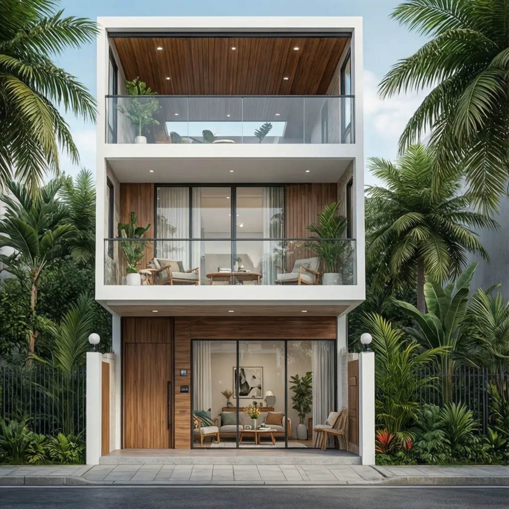 Thiết Kế Nhà 40m2 3 Tầng Có Gác Lửng: Giải Pháp Tối Ưu Diện Tích