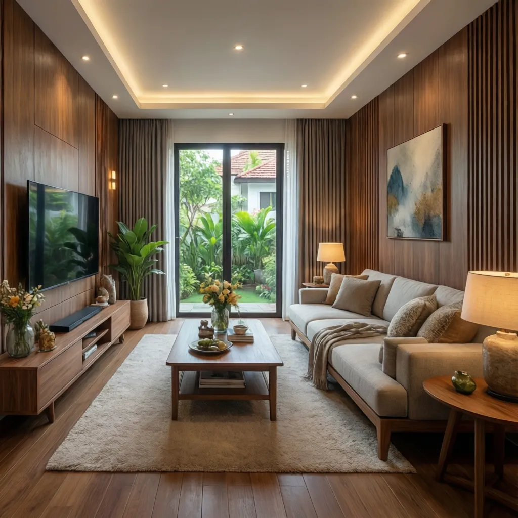 thiết kế nội thất phòng khách hiện đại trong nhà ở