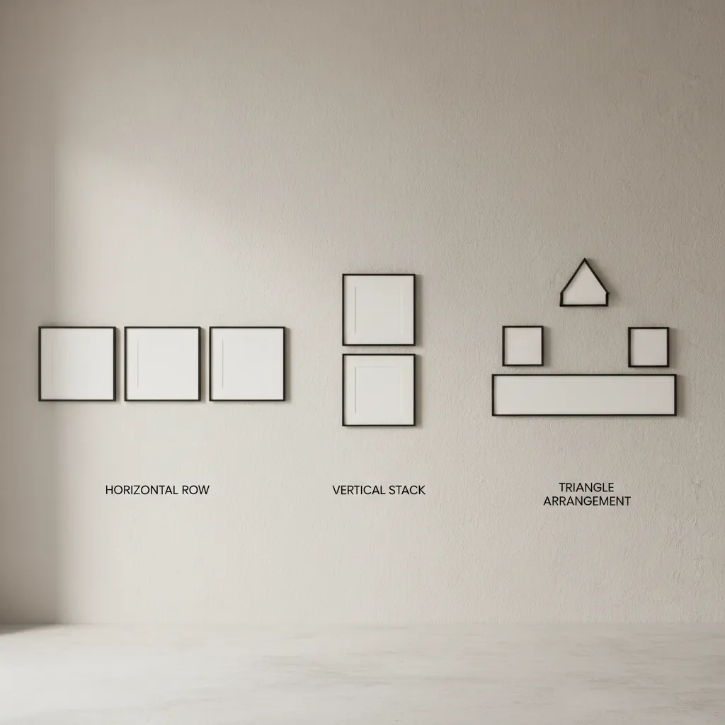 Diagram comparing horizontal, vertical, and triangle frame layouts