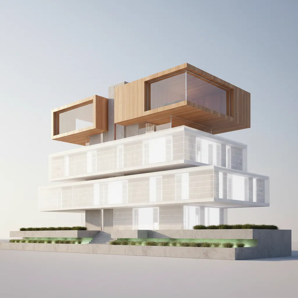 Three-Story Apartment Plans in a Near-Future Rhythm: Stacked living interfaces tuned for flow, sightlines, and precision storage