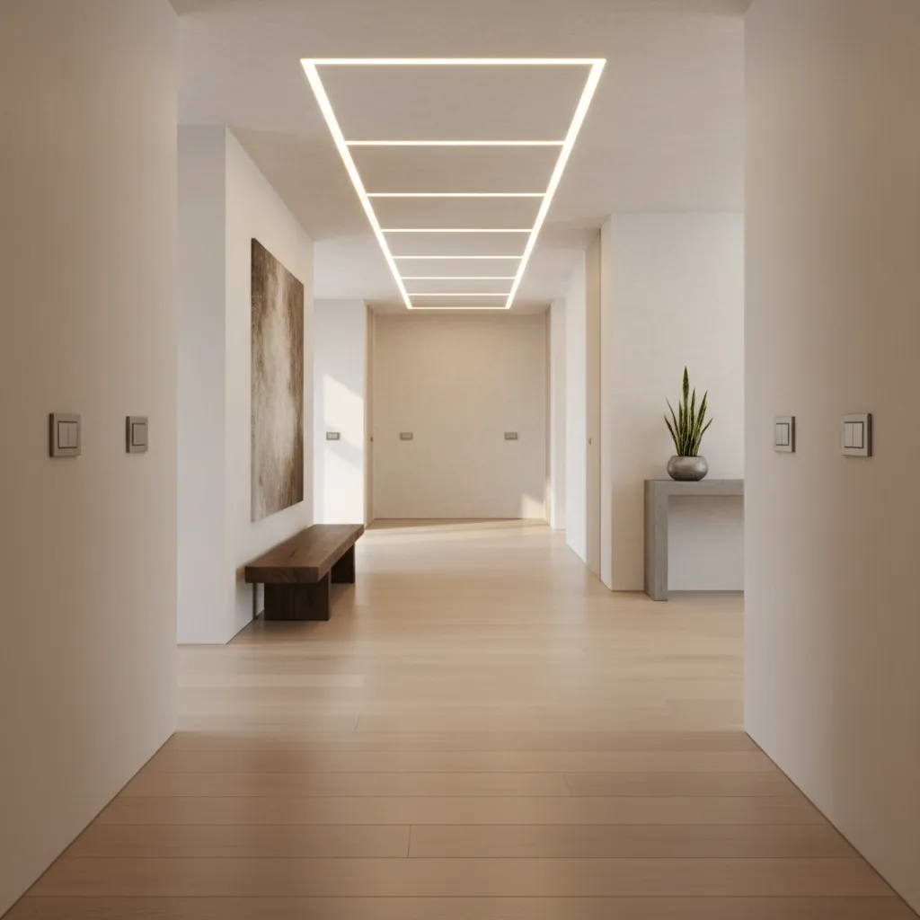 Hallway lighting controlled by two three-way wall switches