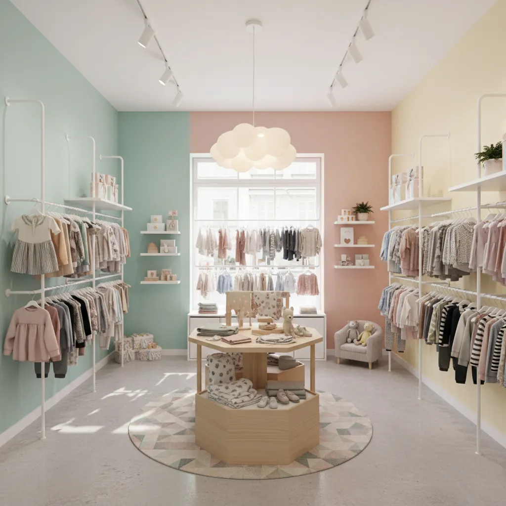 Diseño eficiente de una pequeña tienda de ropa infantil