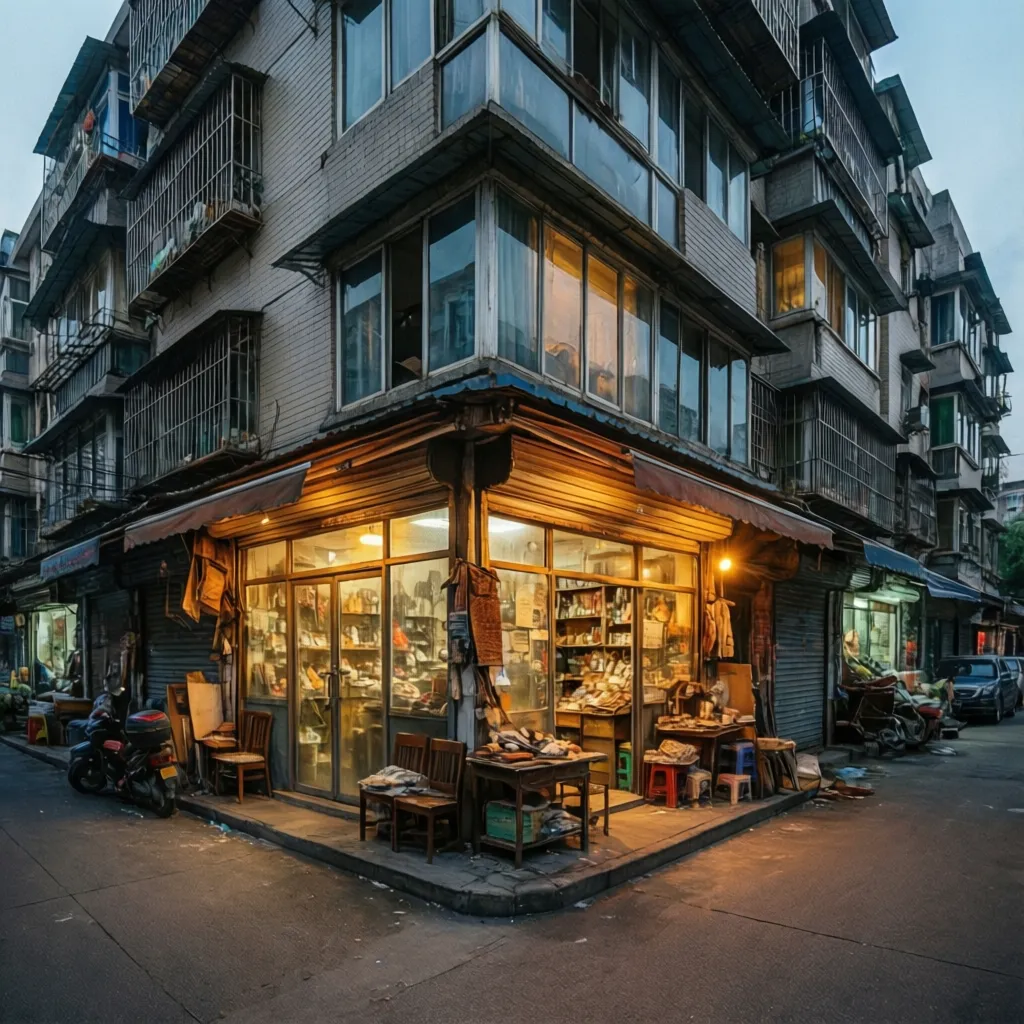 Pequeña tienda de barrio integrada en la planta baja de una casa