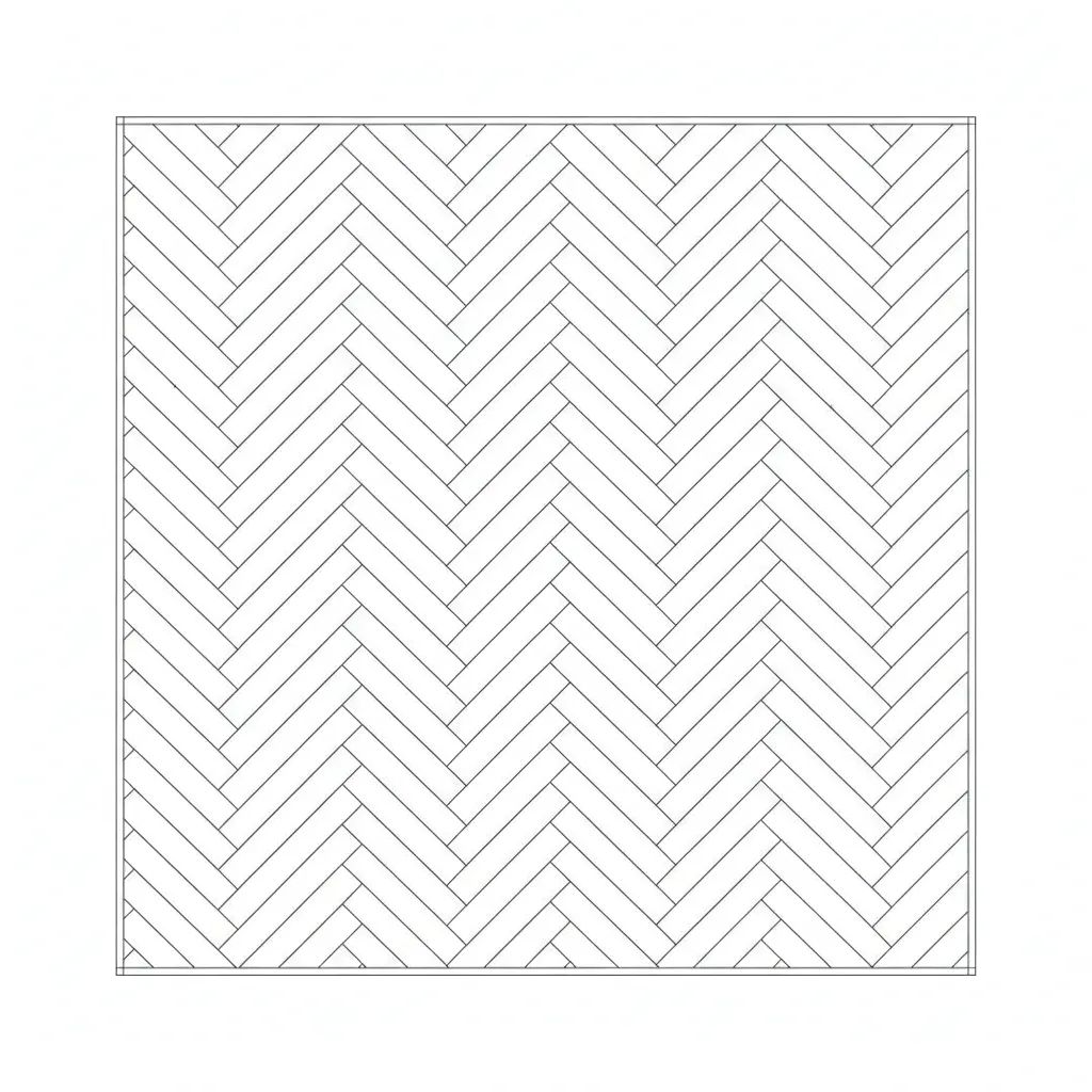 2D herringbone tile pattern layout used for flooring planning