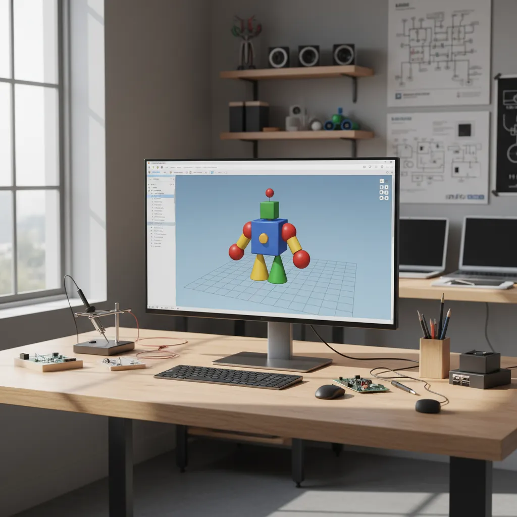 Beginner friendly 3D modeling interface using simple geometric shapes