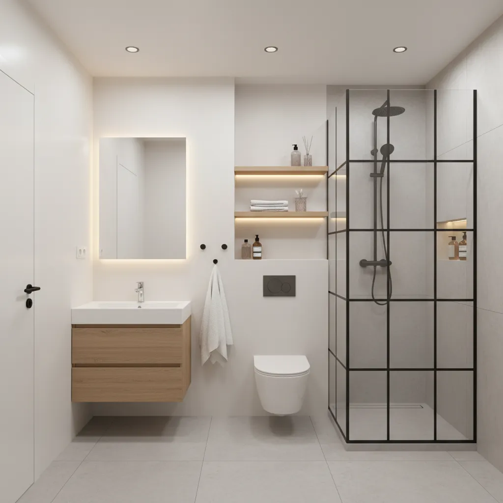 Optimize Bathroom Accessory Placement in a Tiny Bathroom