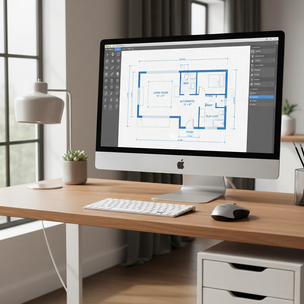 tiny house floor plan layout displayed in home design software interface