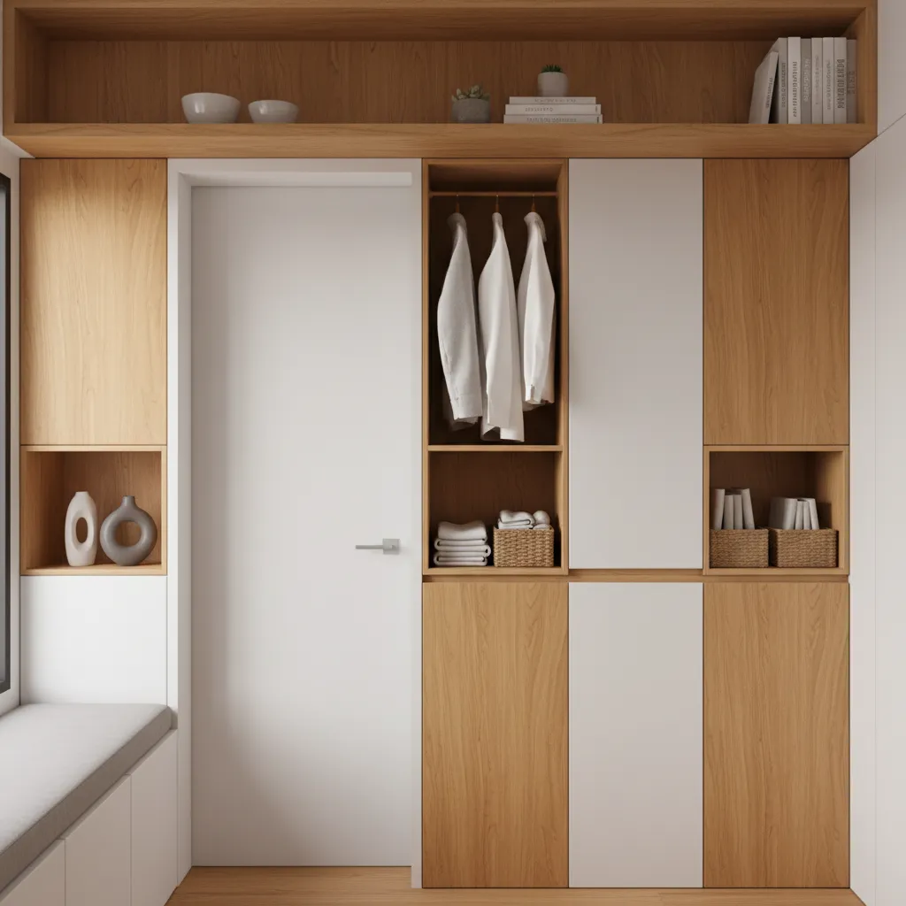 vertical storage cabinets in tiny house maximizing wall height