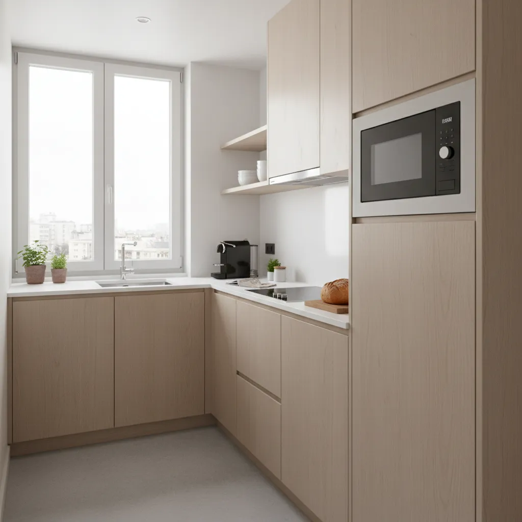 Space Optimization Strategies for Placing a Microwave in a Tiny Kitchen