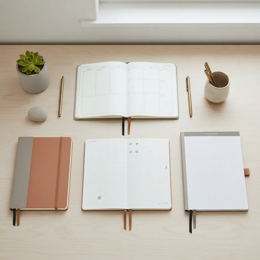 Diferentes tipos de agendas planificador con estilos variados