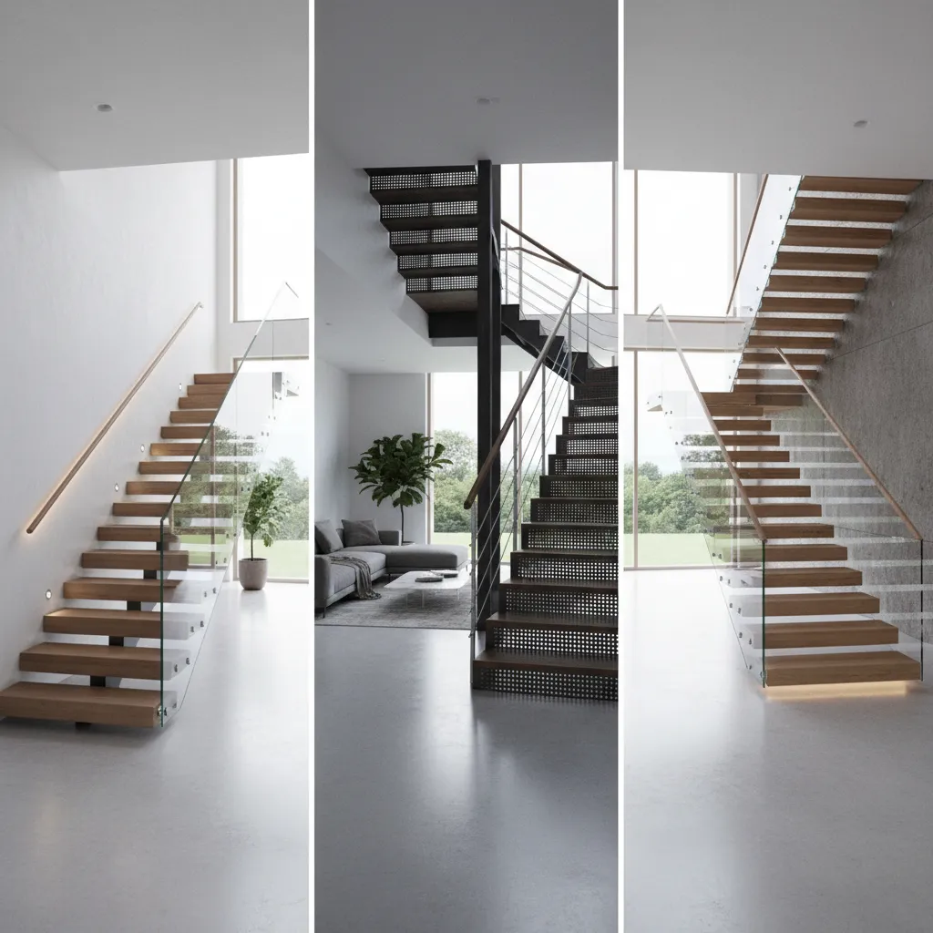 Diferentes estilos de escaleras interiores modernas