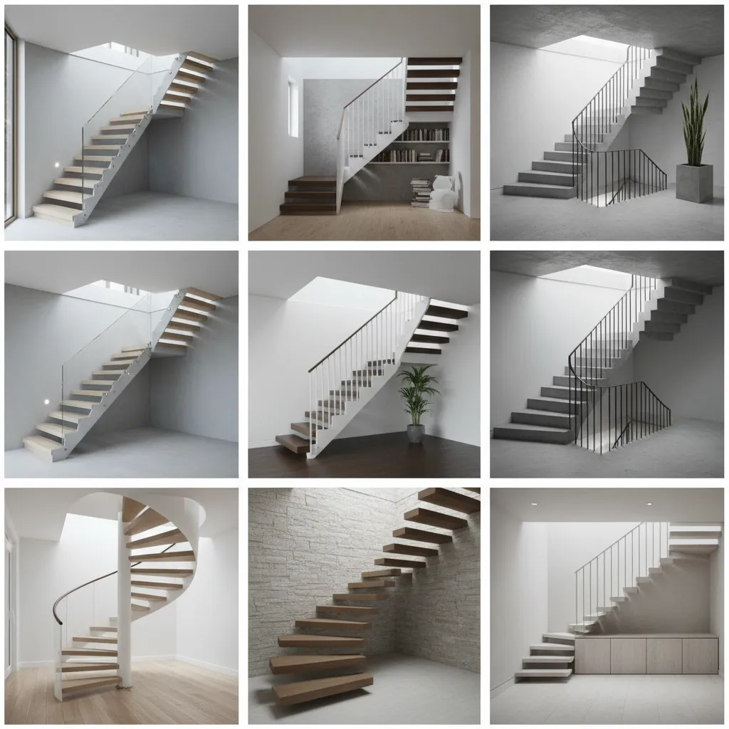 Diferentes estilos de escaleras interiores en viviendas modernas