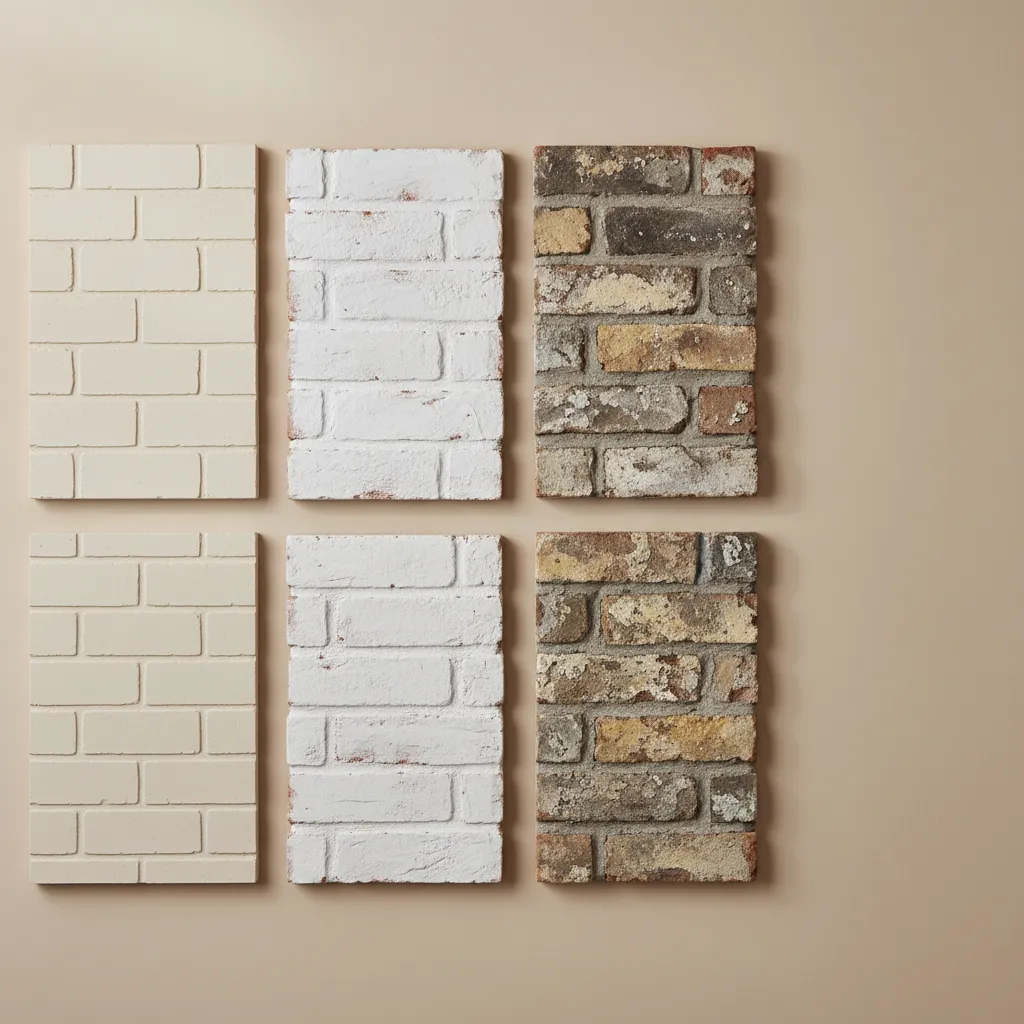 Diferentes tipos de ladrillo usados en interiores