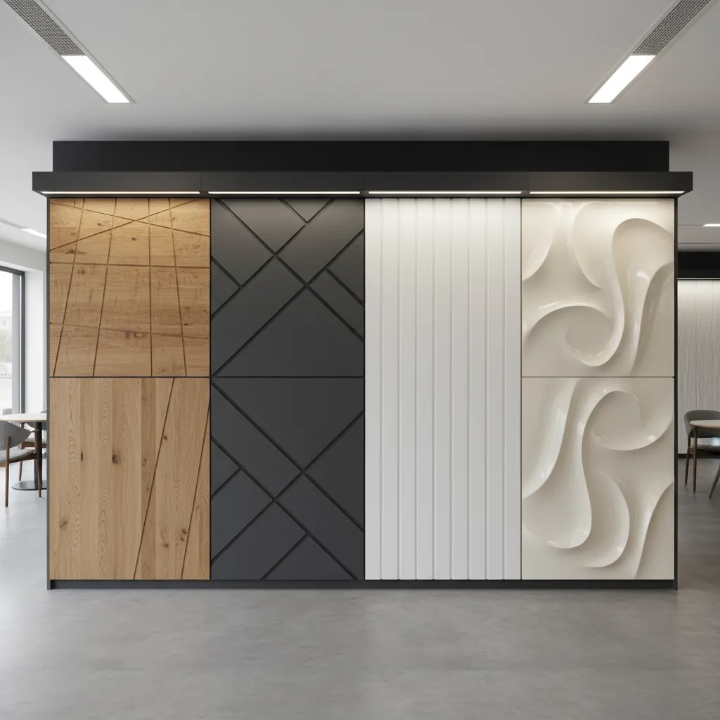 Diferentes tipos de paneles decorativos de pared interior