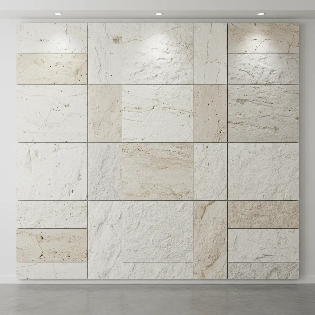 Diferentes tipos de piedra decorativa utilizados en paredes interiores