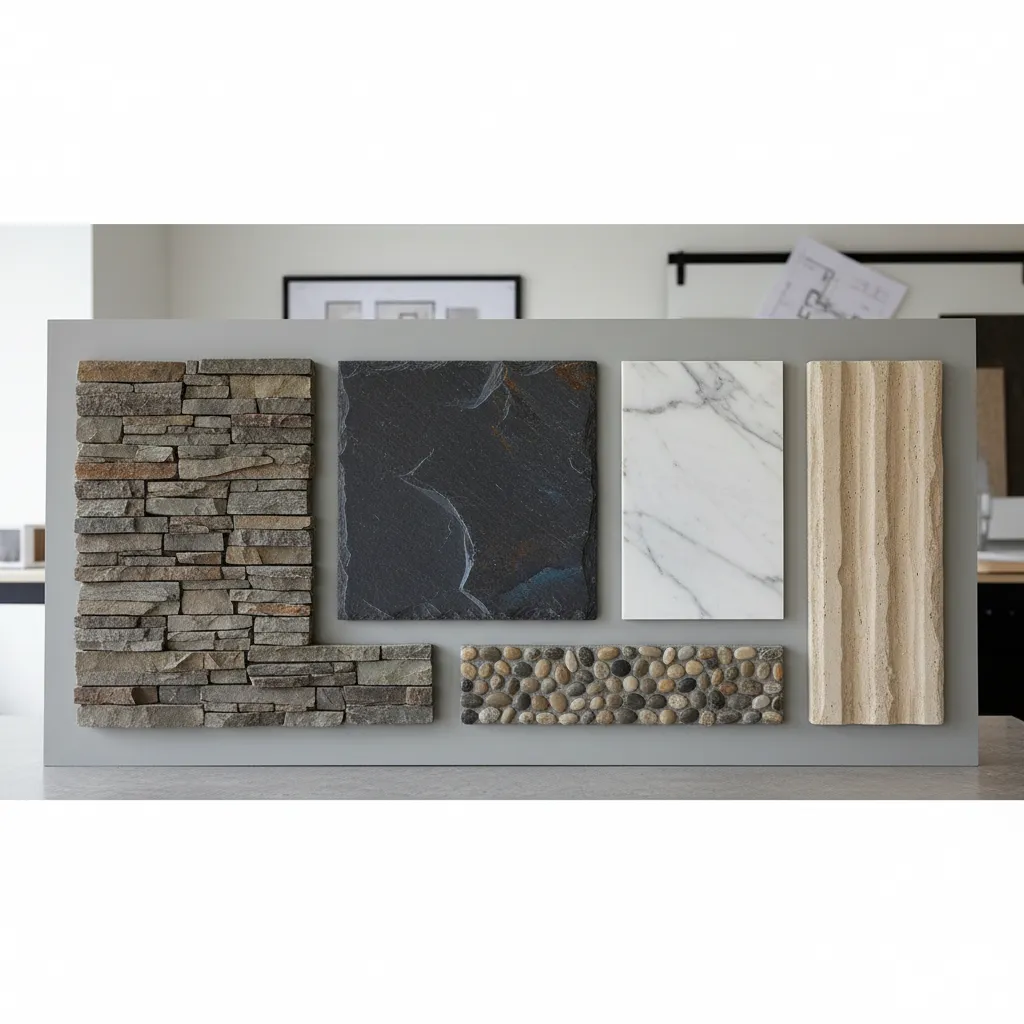 diferentes modelos de piedra decorativa para paredes interiores