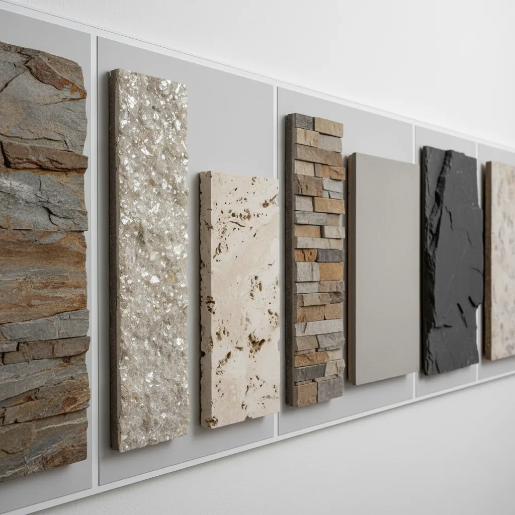 Diferentes tipos de piedra decorativa para paredes interiores
