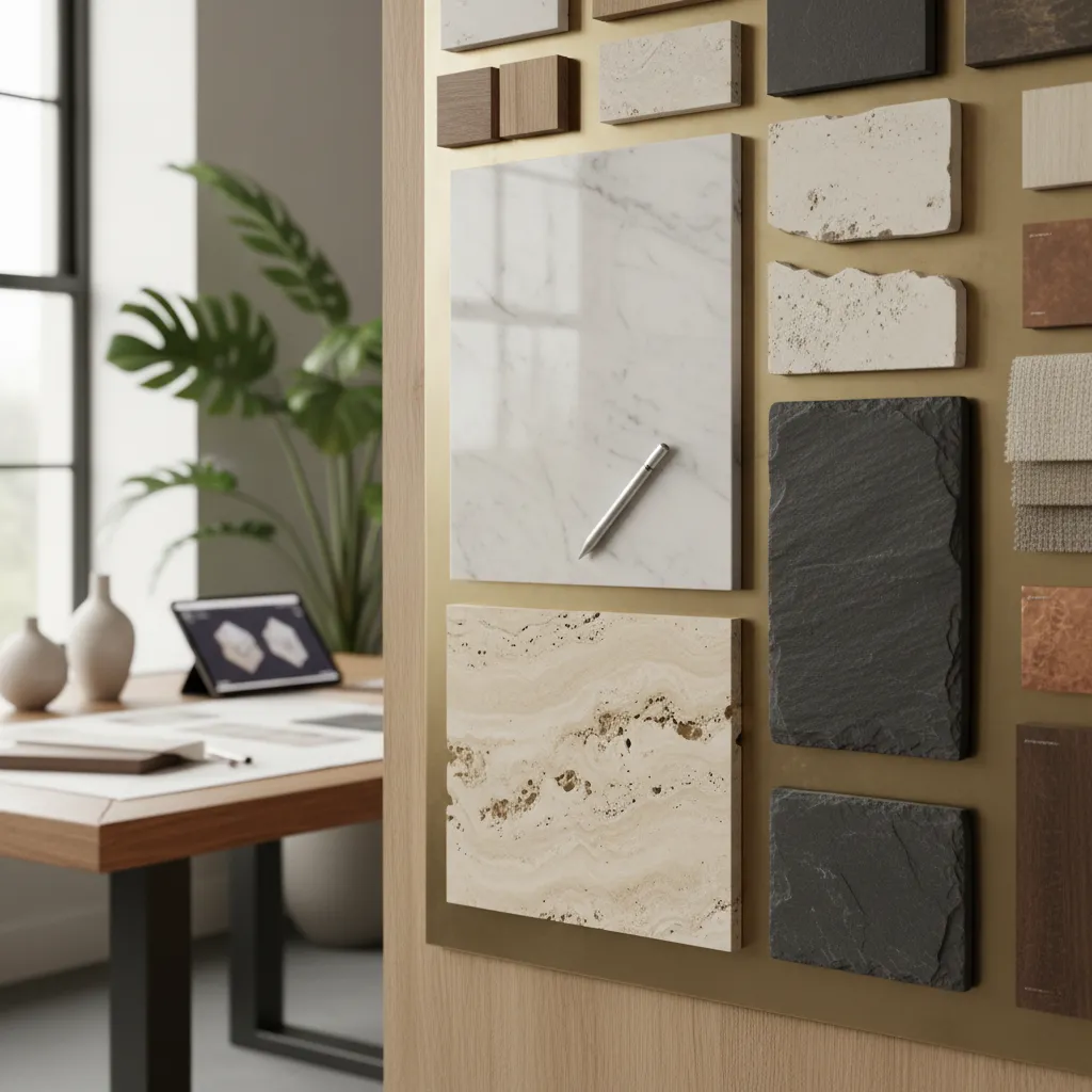 Diferentes tipos de piedra natural usados en diseño interior