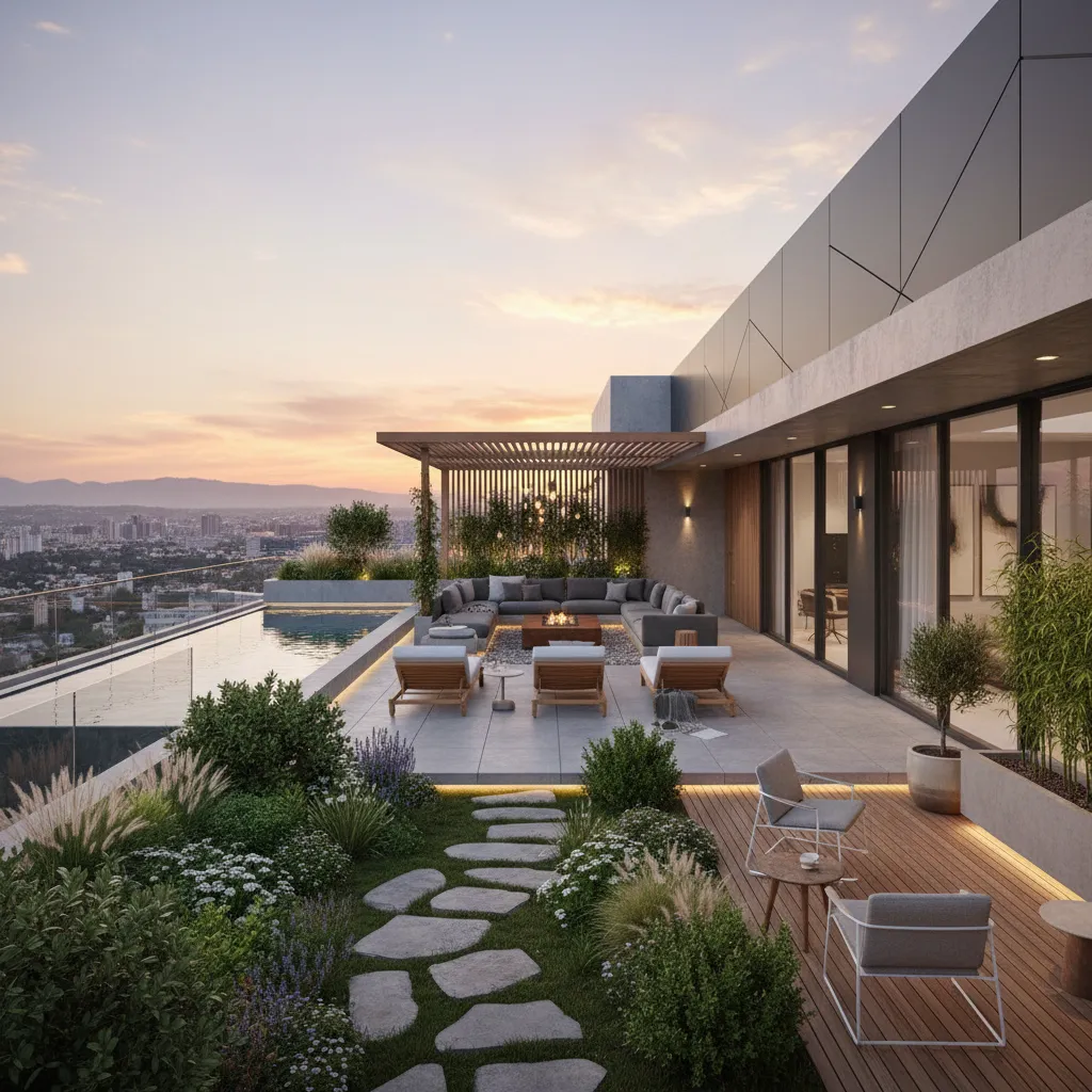 Diferentes estilos de terrazas en viviendas modernas