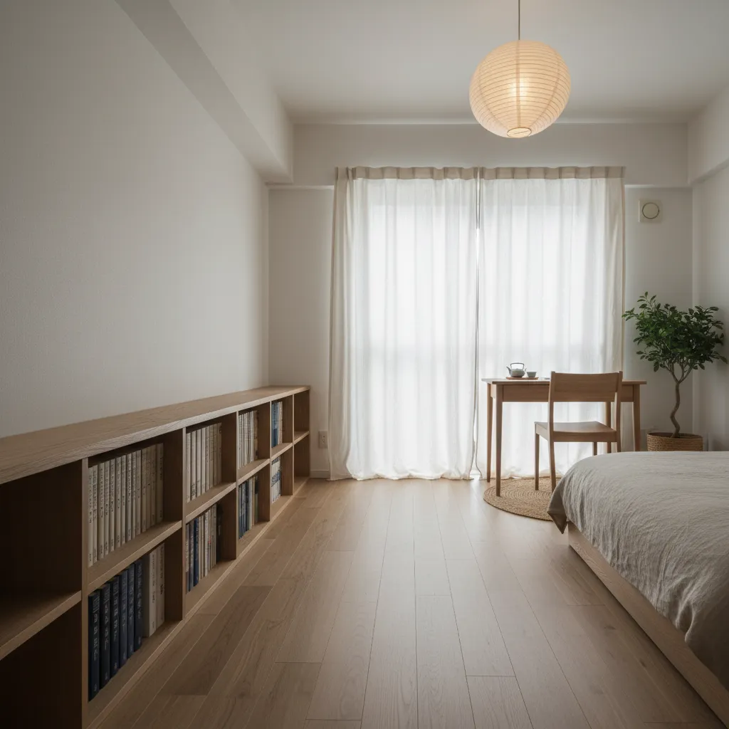 6畳の部屋レイアウトで本棚を活かす7つの工夫｜東京小型アパートの実例思考