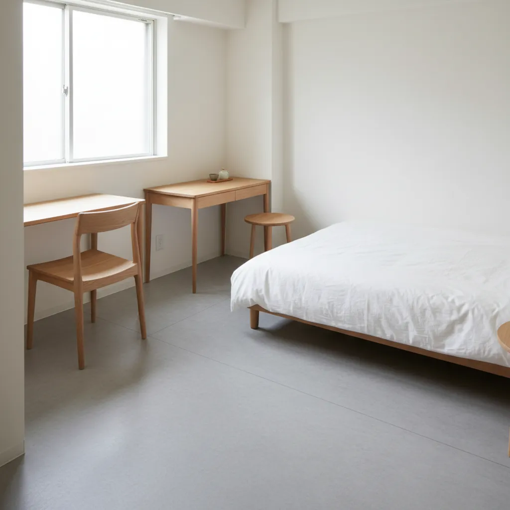 2. 動線规划を最優先：出入口・ベッド・デスクを結ぶ“抜け”を確保