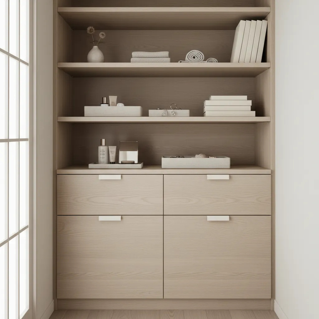 “見せる”と“隠す”の線引き：小空間の収納技巧