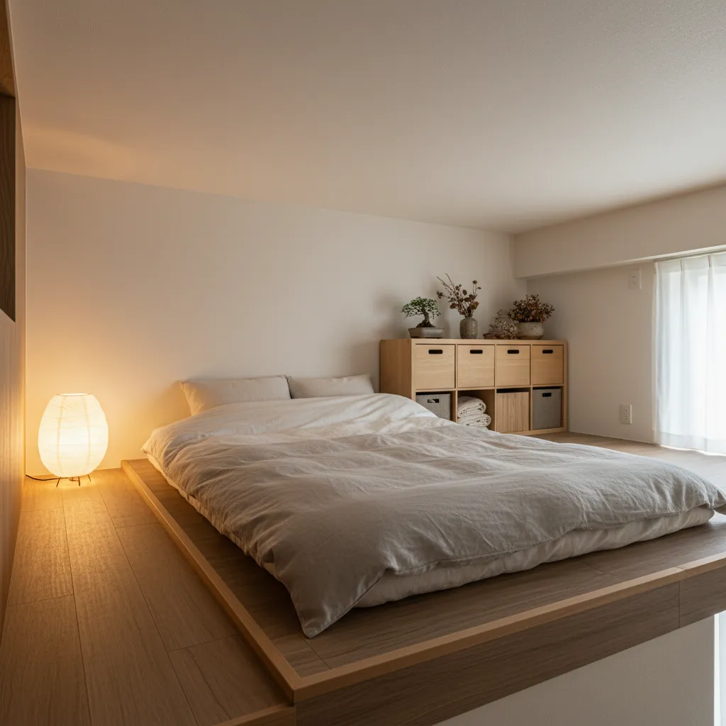 ロフトは「寝る/しまう」を明確に：東京小戸型でこそ効く分割