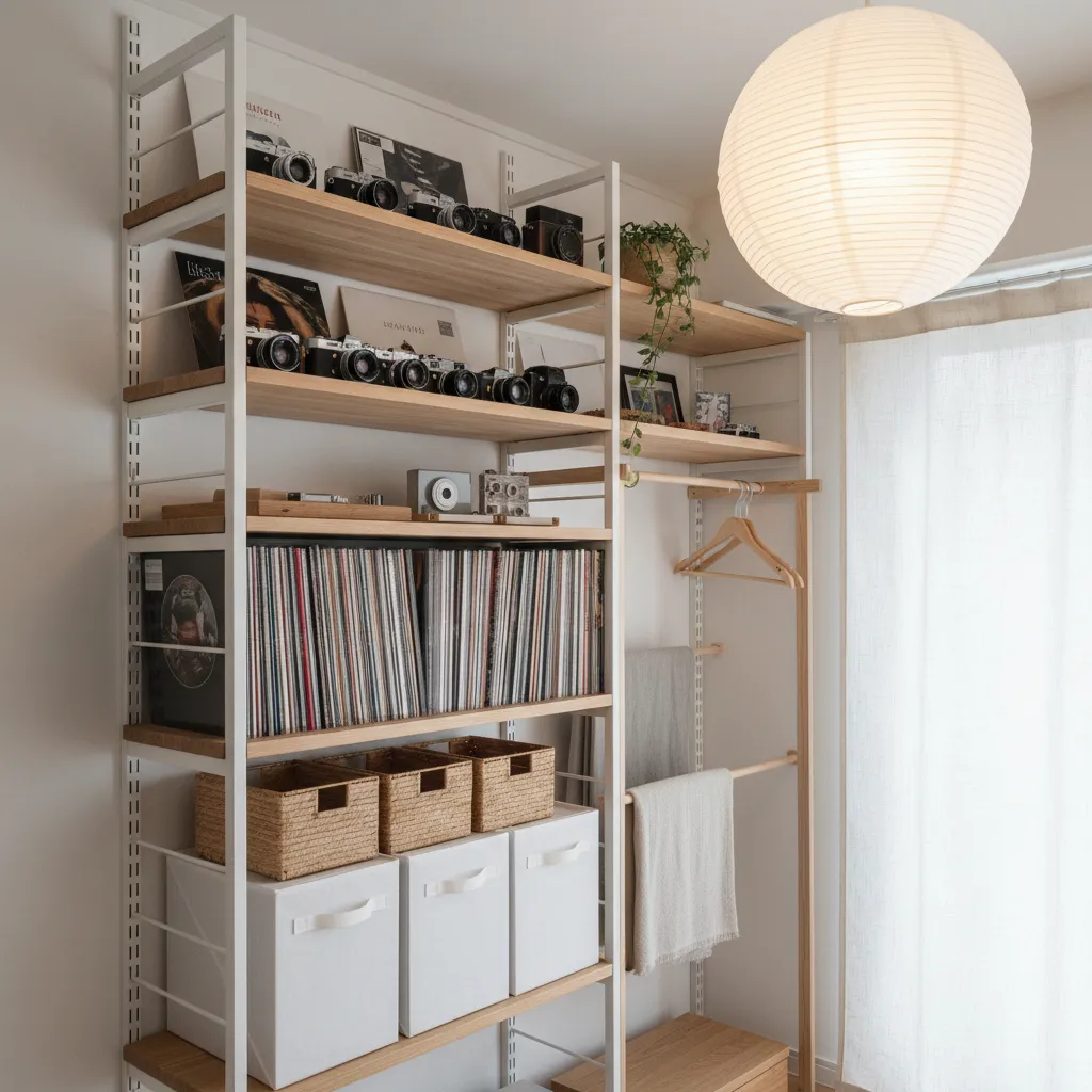 趣味を“見せて収める”：東京小型空間で効くオープン収納の作法