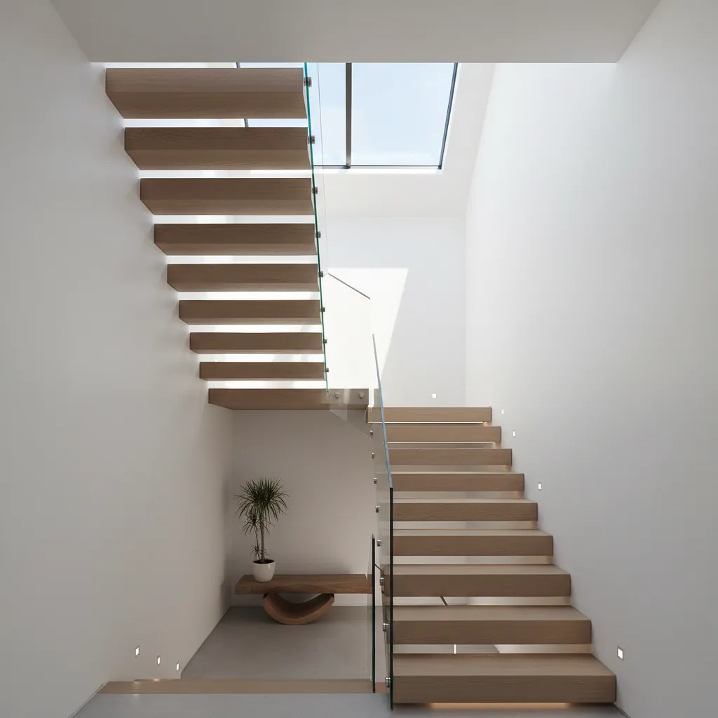 Cầu thang và giếng trời trong nhà phố 5x20