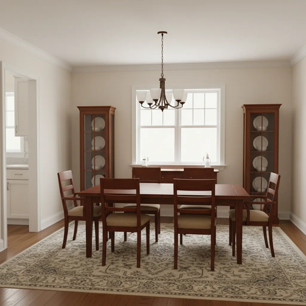 traditional enclosed dining room in a raised ranch home