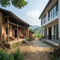 Normal Village House Design vs Modern Rural House Design