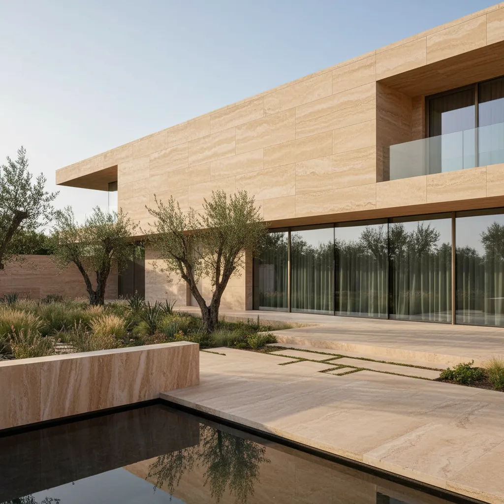 Casas de diseño de travertino: elegancia natural