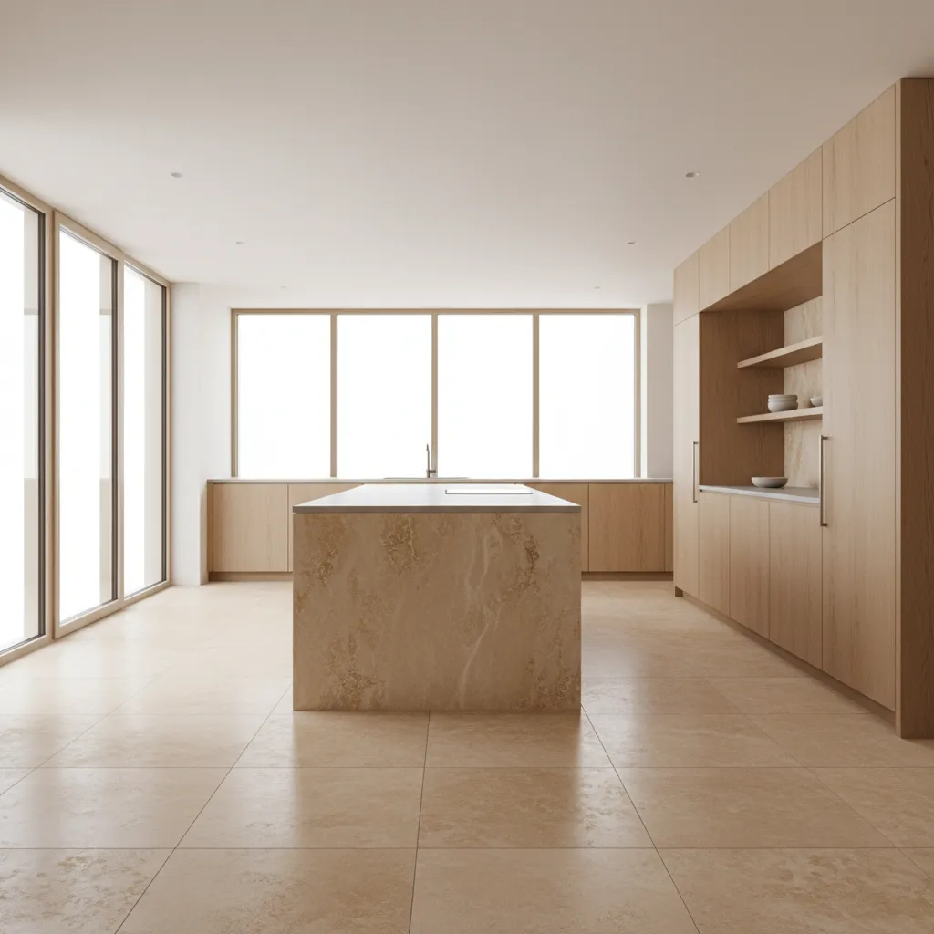 Travertine Kitchen Flooring Trends in Modern Interior Design