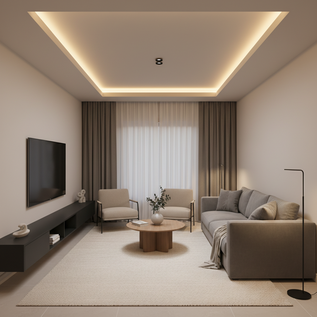 Small Living Room Feels Low? Best Ceiling Design Fix