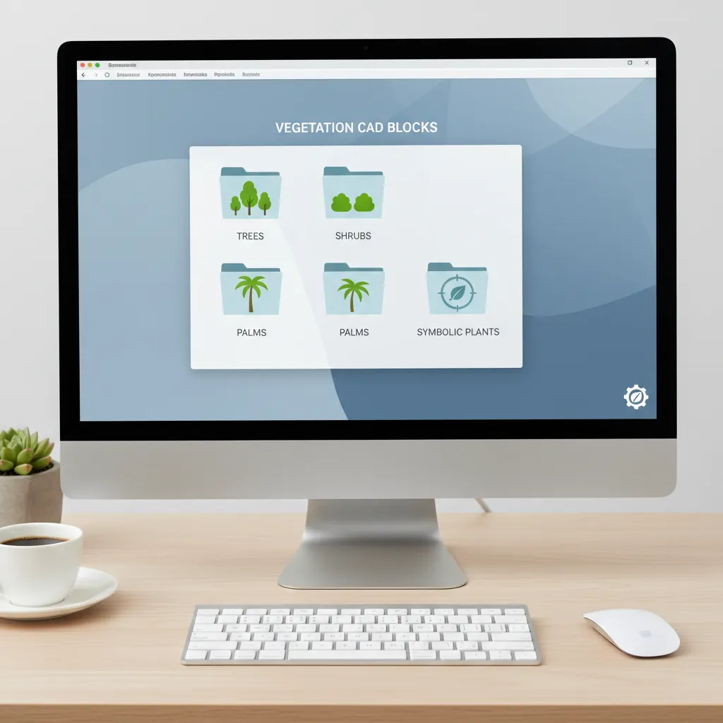 organized folder structure for tree CAD block library
