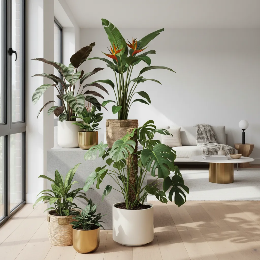 Colección de plantas de interior modernas y decorativas